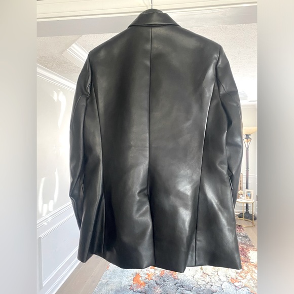 cabi James Jacket Black Faux Leather Size Large NWOT - Picture 3 of 5